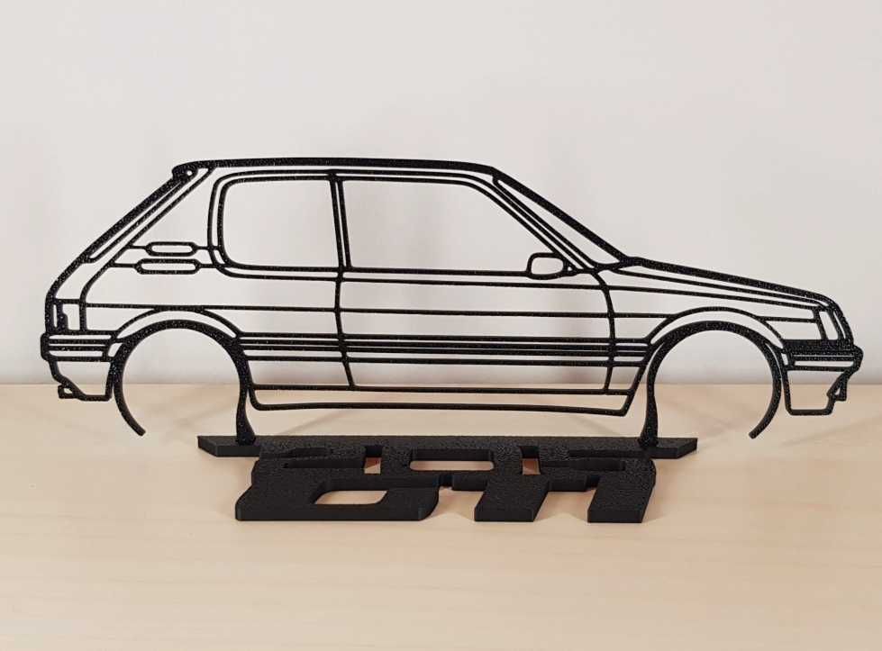 Silhuetas Peugeot 205 GTI c/base 3D 20CM