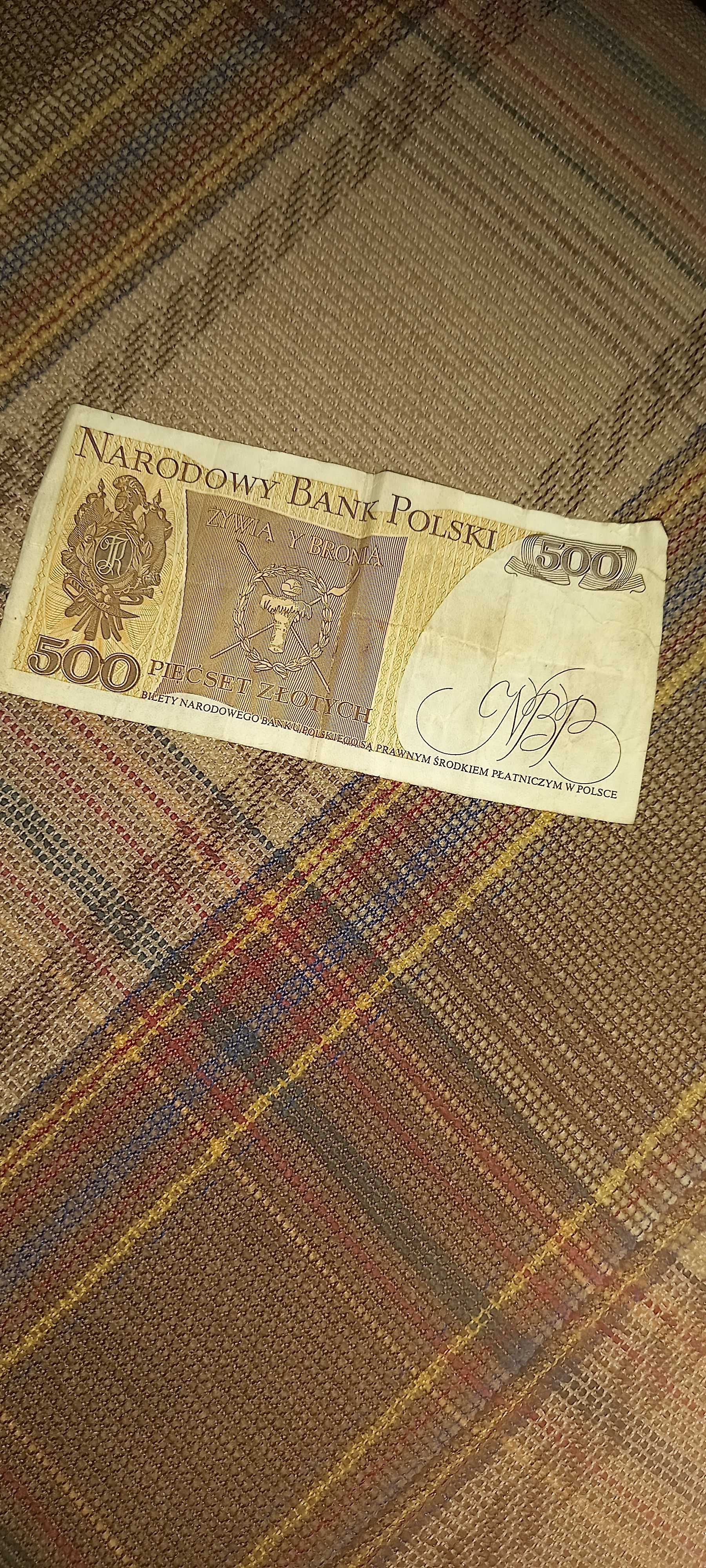 Banknot 500zł 1982