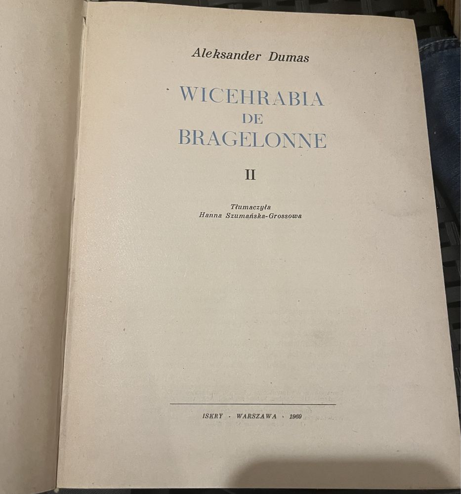 Książka wicehrabia de bragelonne aleksander dumas tom I i II