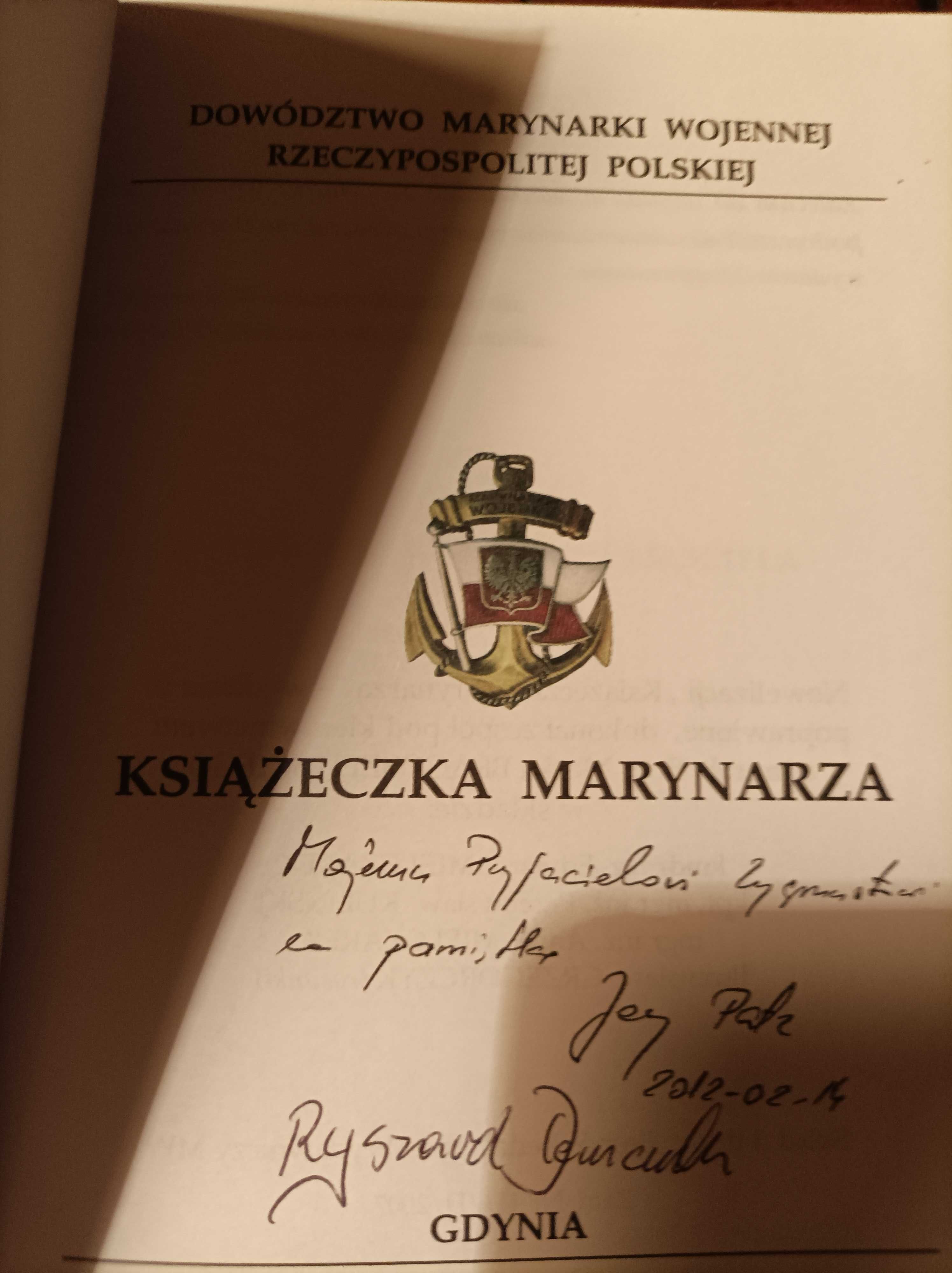 Kolekcjonerska Książeczka marynarza autograf Vice adm  marynarki wojen