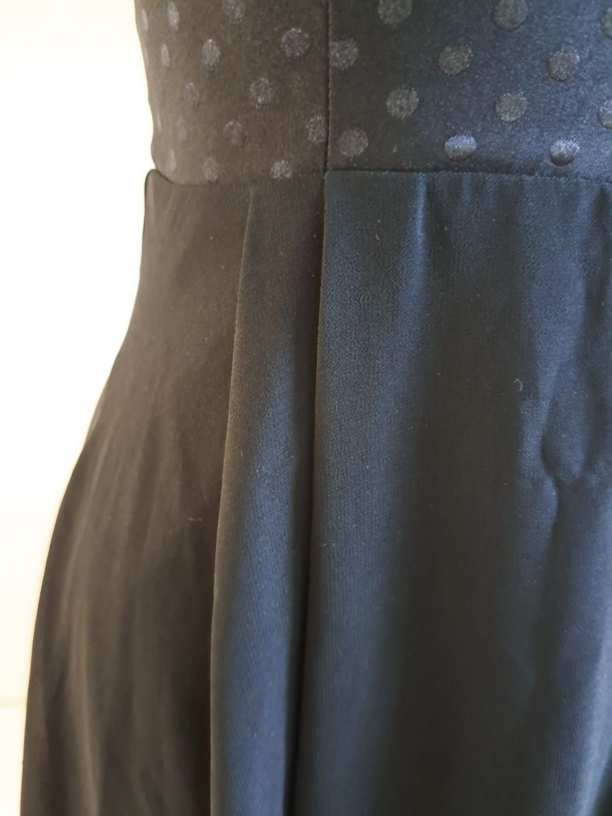 F&F sukienka mała czarna szyfon 34