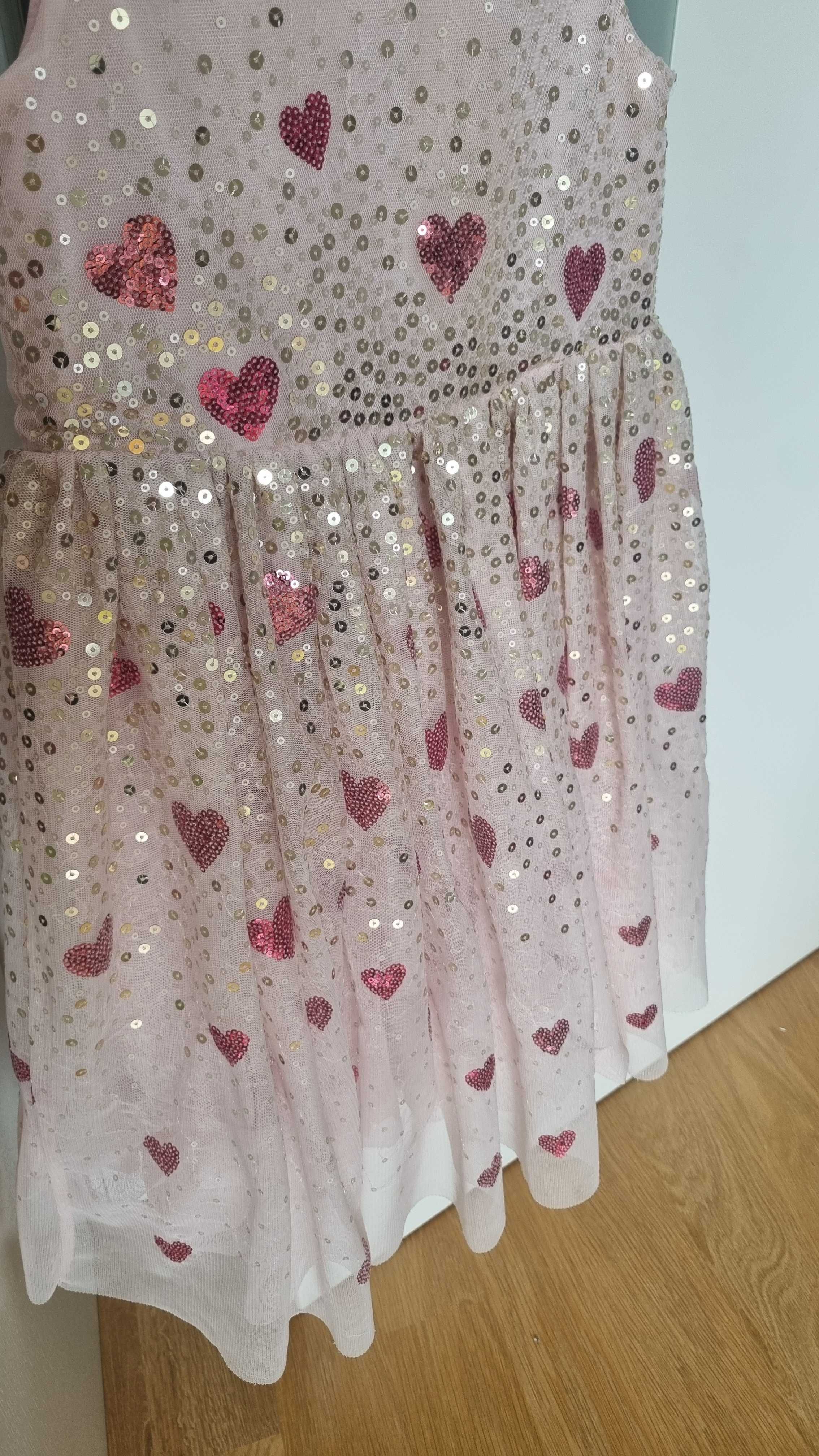 Sukienka H&M r.116 różowa tiulowa