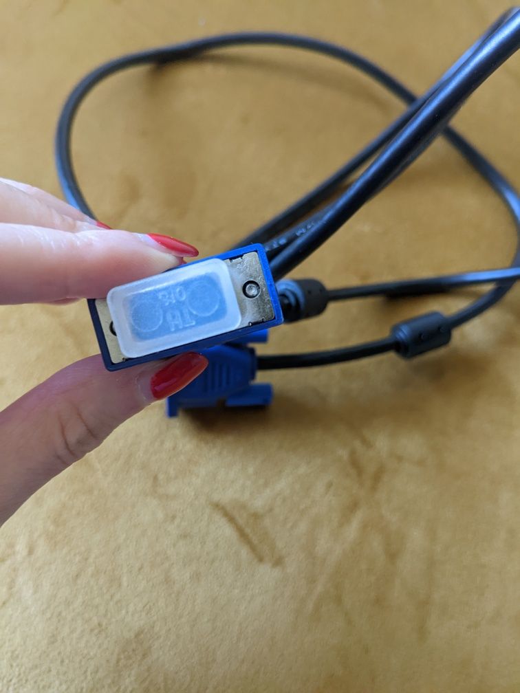 Kabel VGA nowy niebieski