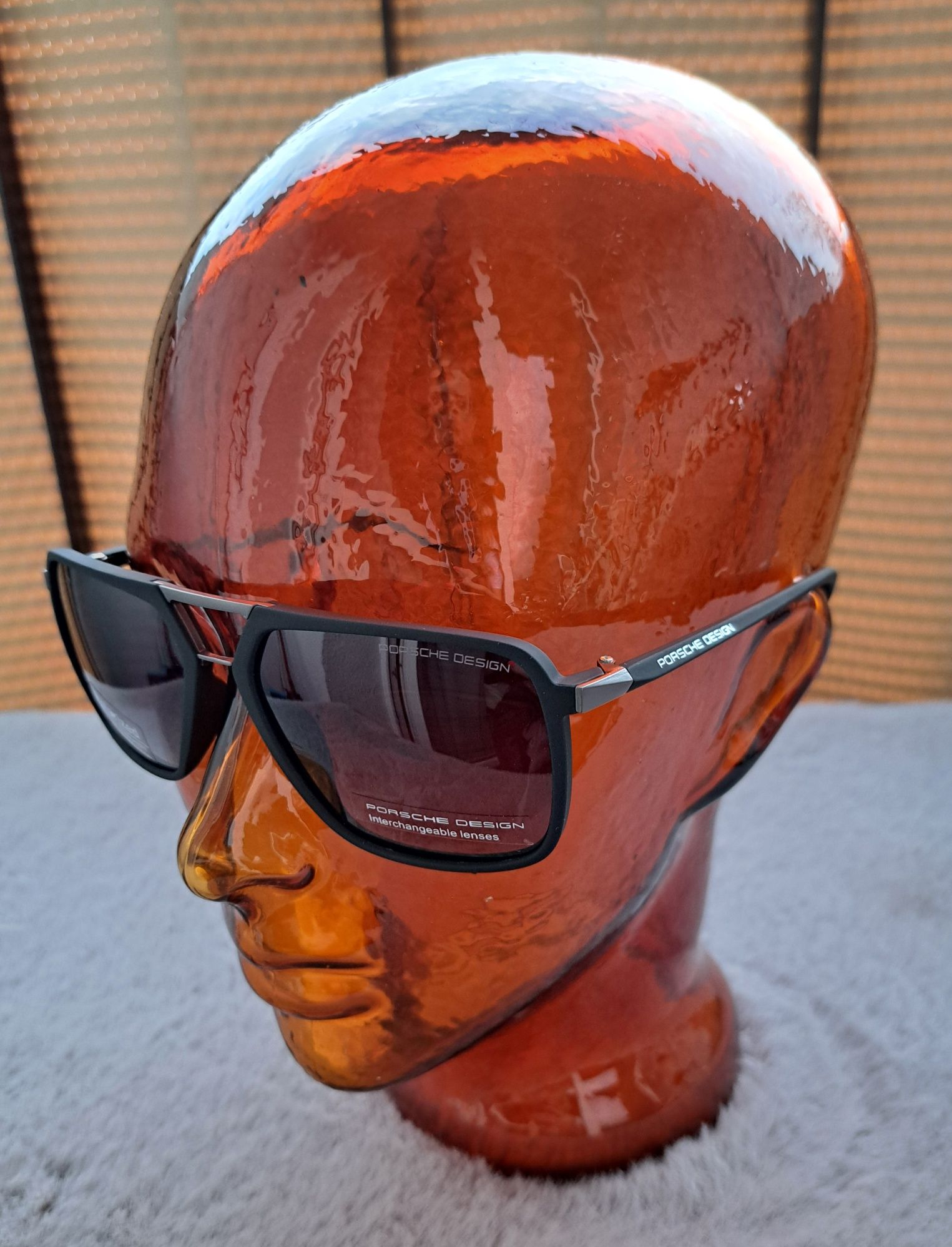 PORSCHE_meskie czarne okulary przeciwsłoneczne z polaryzacją NOWE mat