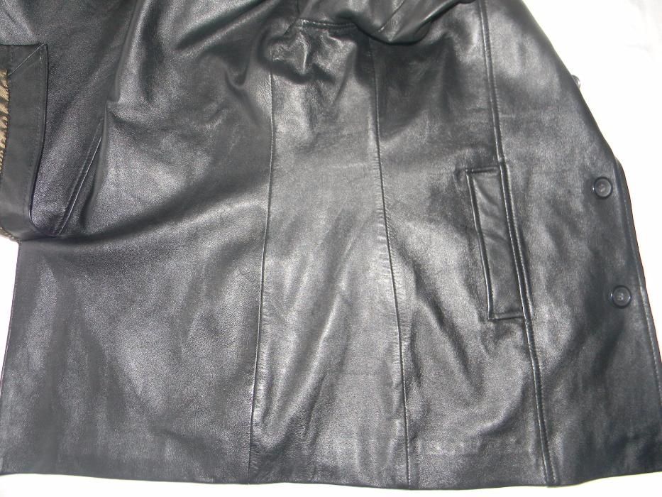 Мужская кожаная куртка-пиджак River Island p.M