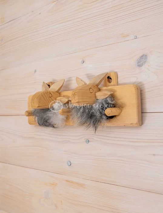 Wieszak na ubrania/ wieszak ścienny / drewniany wieszak owca "dwójka"