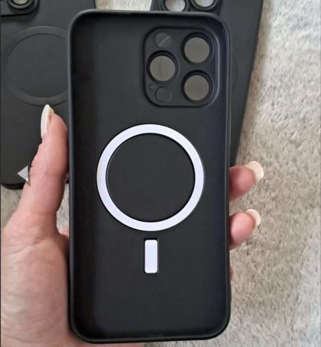 Чехол MagSafe матовый iPhone X 15 Pro, Max/ Чохол Айфон матовий чорний