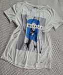 Wyprzedaż Nowa bluzka tshirt damski oversize z nadrukiem wiskoza M