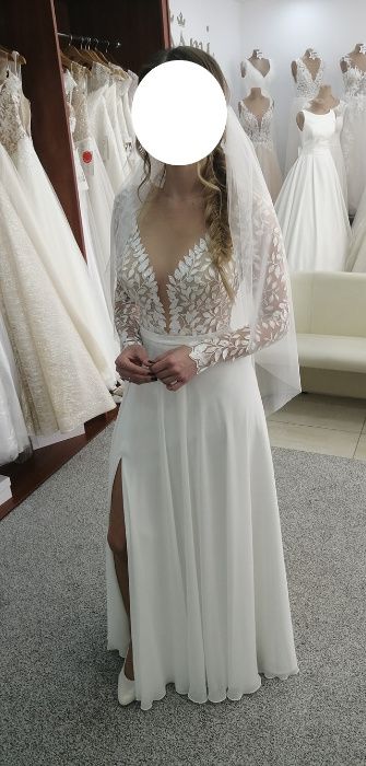 Suknia ślubna Alpina Mróz koronkowa 34 36