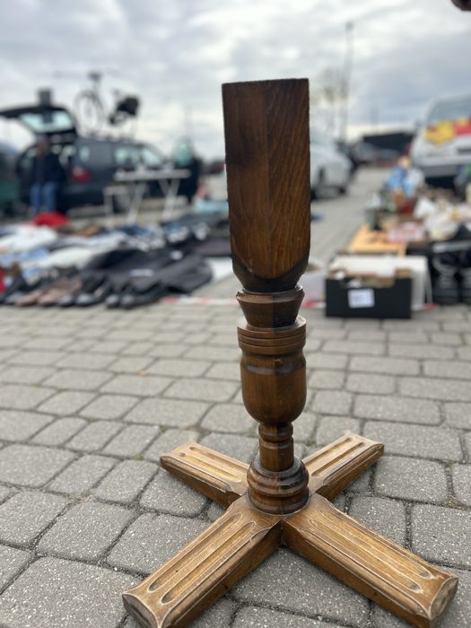 Antyczny stół z drewna dębowego z końca 19 wieku - unikat piękny ideał