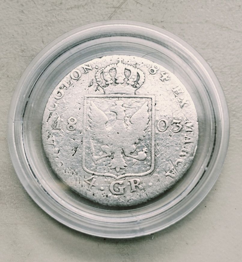 Moneta 4 Grosze 1803 r Fryderyk Wilhelm II srebro