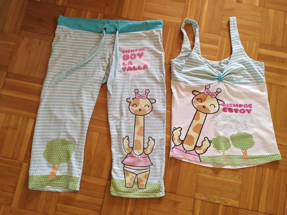 Dwuczęściowa bawełniana piżama OYSHO rozmiar M