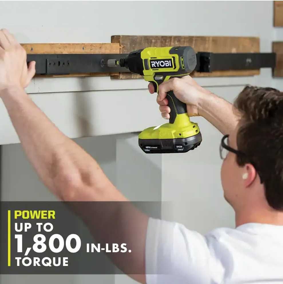 Ryobi ONE+ 18V бездротовий набір із 6 інструментів з акумулятором