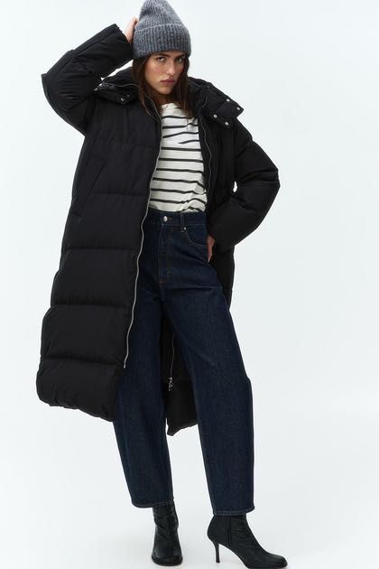 Пальто H&m пух/перо