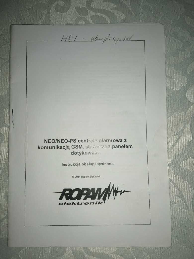 Alarm Ropam Elektronik NEO/NEO-PS z panelem dotykowym TPR-1/TPR-1F