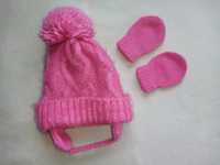 Komplet na zimę czapka i rękawiczki 6-12 miesięcy