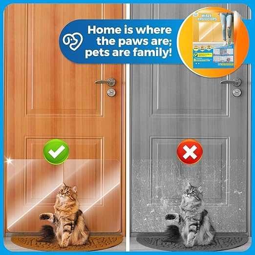 Samoprzylepna przezroczysta folia ochronna na ścianę 4szt.36x28 (221b)