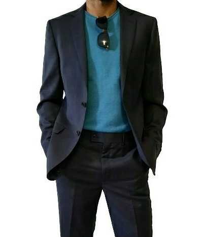 Men's Suit (SlimFit) com capa "Prada" anti-humidade/pó (viajem)