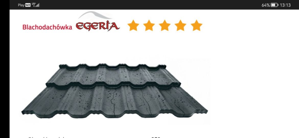 Blachodachówka modułowa PANEL EGERIA