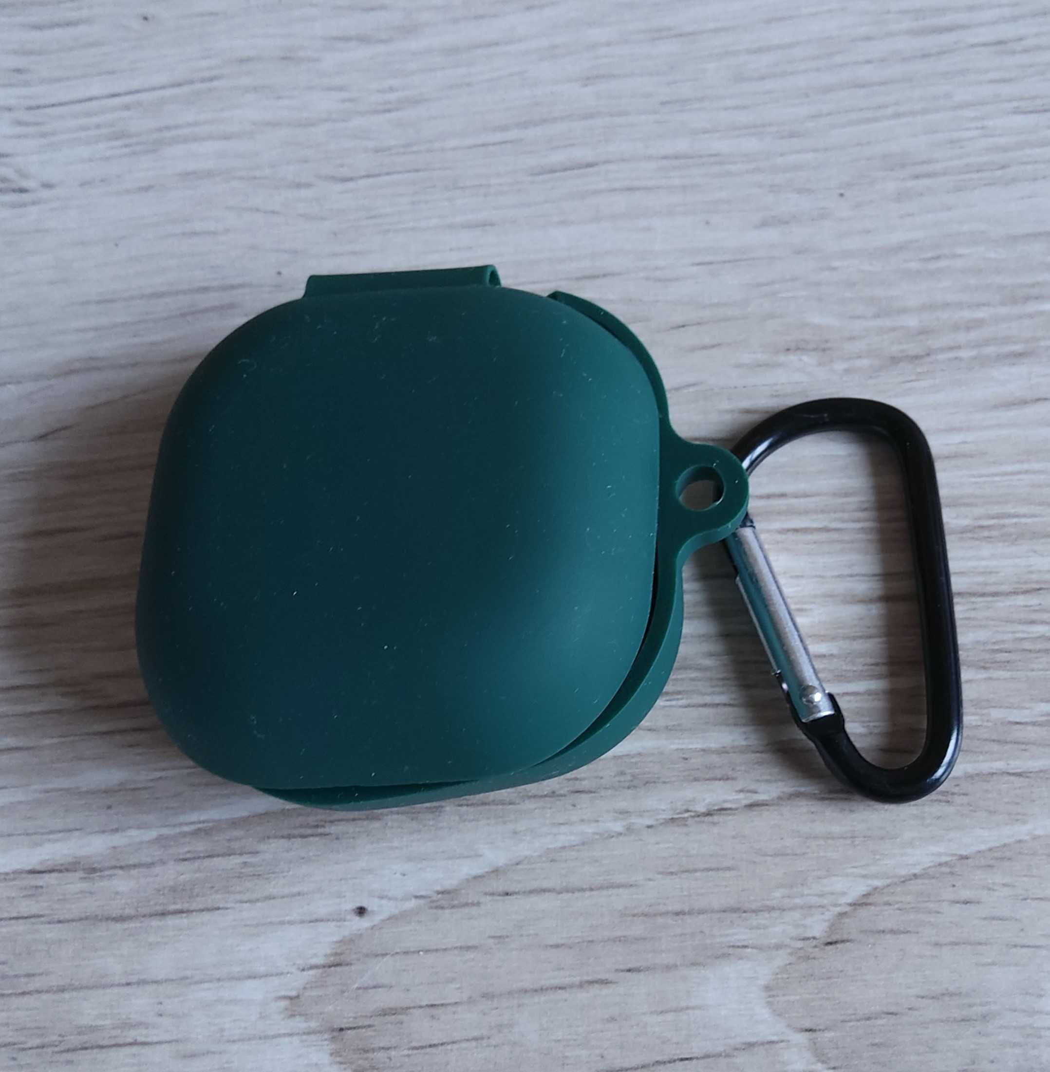 Ciemnozielone etui case na słuchawki Buds Live nowe silikonowe