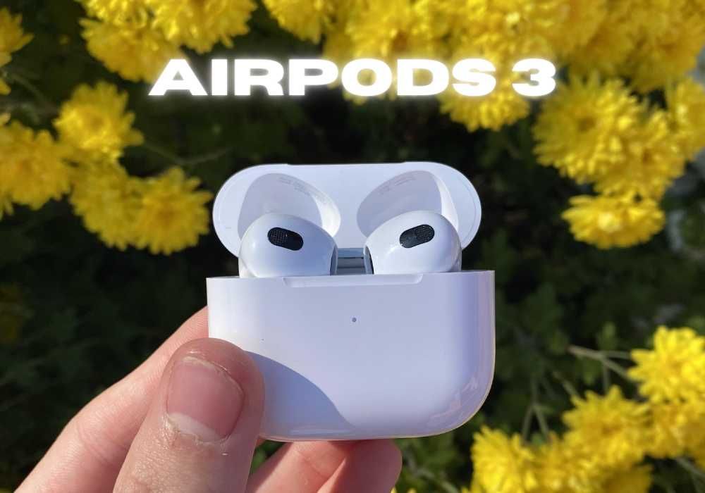 Бездротові навушники AirPods 3 FULL 2023г iOS 17 без помилки + Чехол