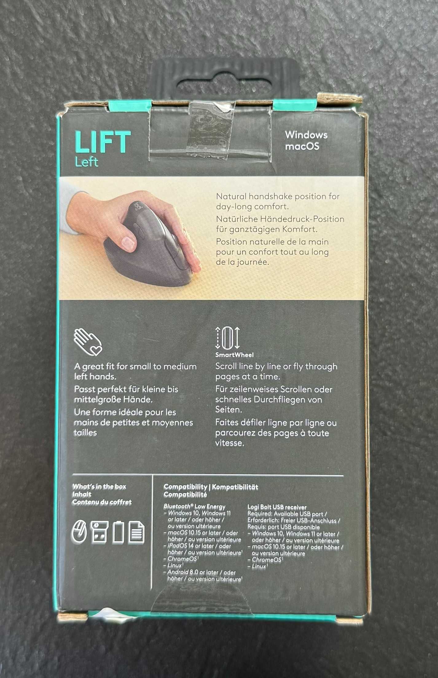Myszka bezprzewodowa Logitech Lift Left sensor optyczny