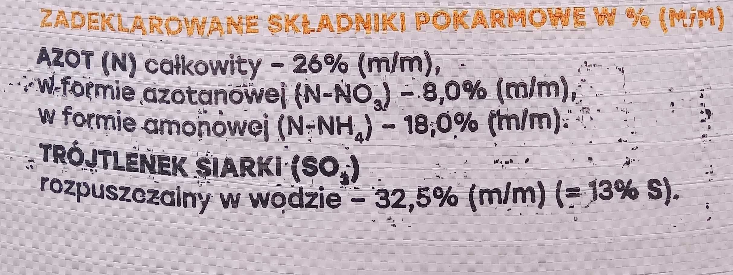 Agrosonic ASN26 zamiennik Saletrosan siarczan Amonu, azot26% siarka13%