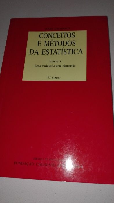 Conceitos e Métodos da Estatística - Uma variável a uma dimensão