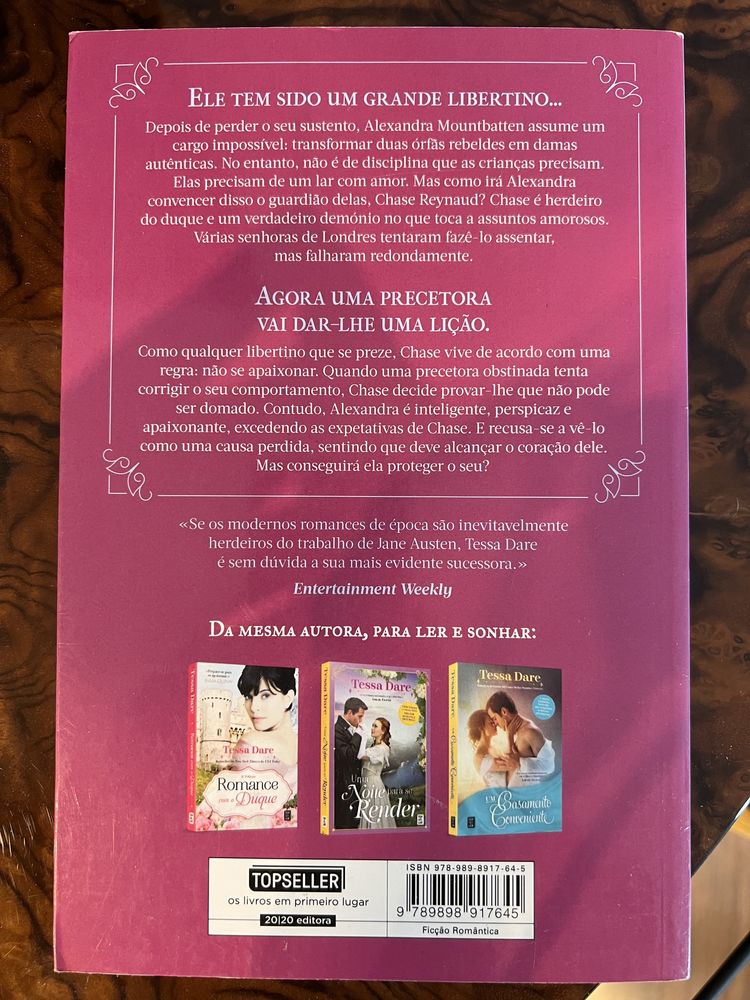 Livro Prometo não te seduzir de Tessa Dare da série Girl meets duke vol 2