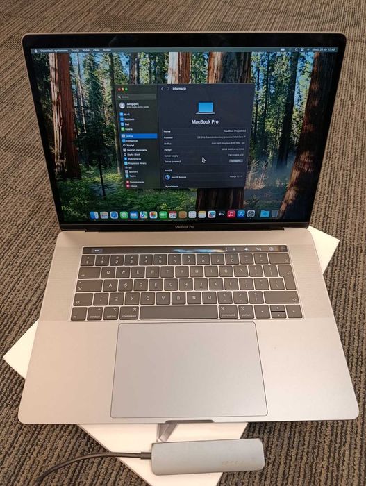 MacBook Pro 15-inch  A1990 / 16GB RAM/ 256GB SSD/ jak nowy