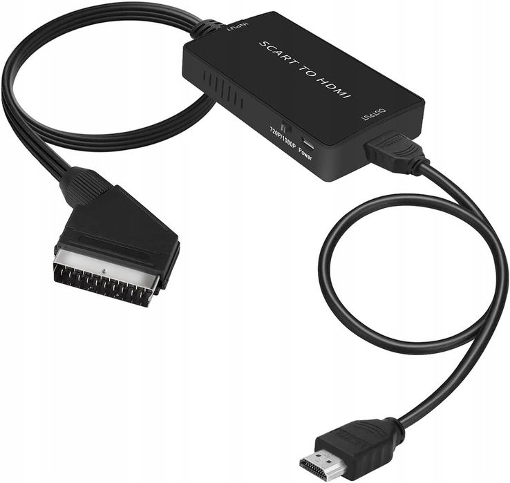 Adapter Konwerter eurozłącze Av Scart na HDMI 720P 1080p