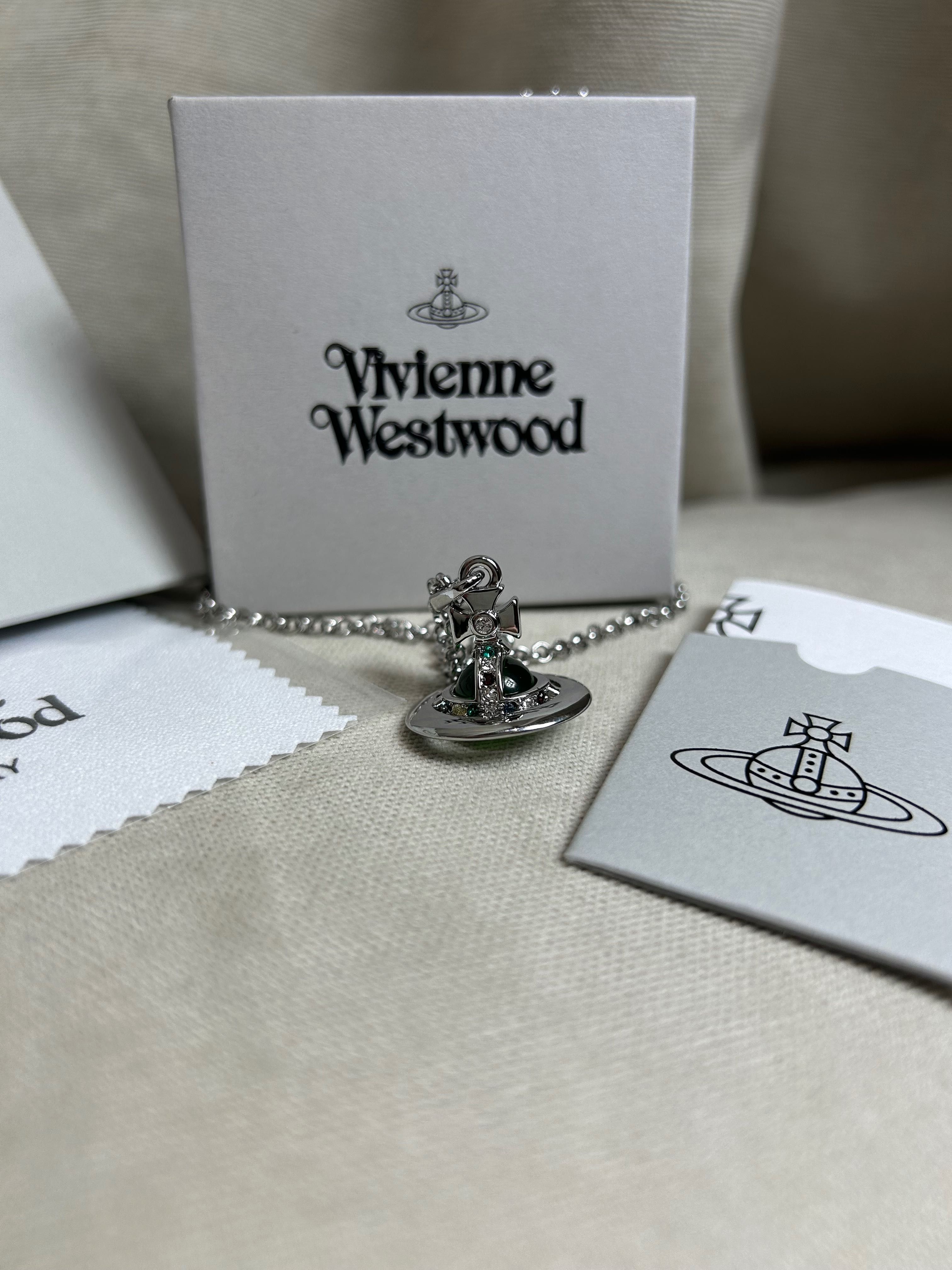 Vivienne Westwood Saturn Orb Mini оригинал подвеска кулон зеленый