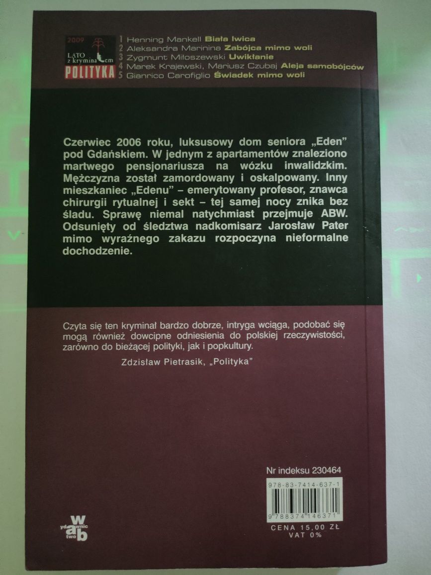 Aleja samobójców Krajewski Czubaj lato z kryminałem 2009