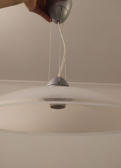 Suspensão\Candeeiro Tecto Vidro Branco (diametro 38cm)