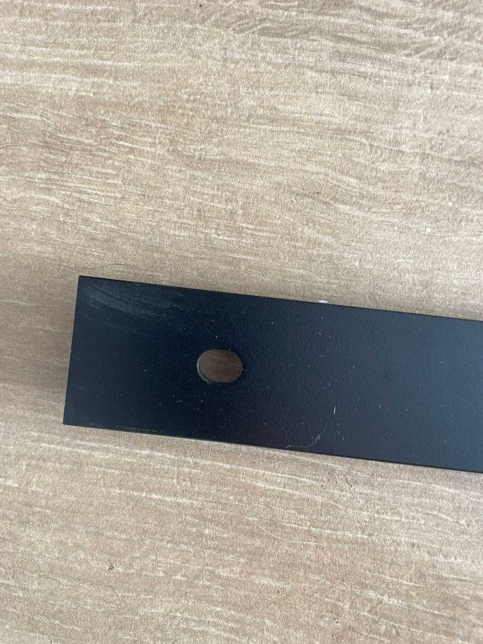 Kit de ferragens para porta de correr em aço preto - 2 Mts