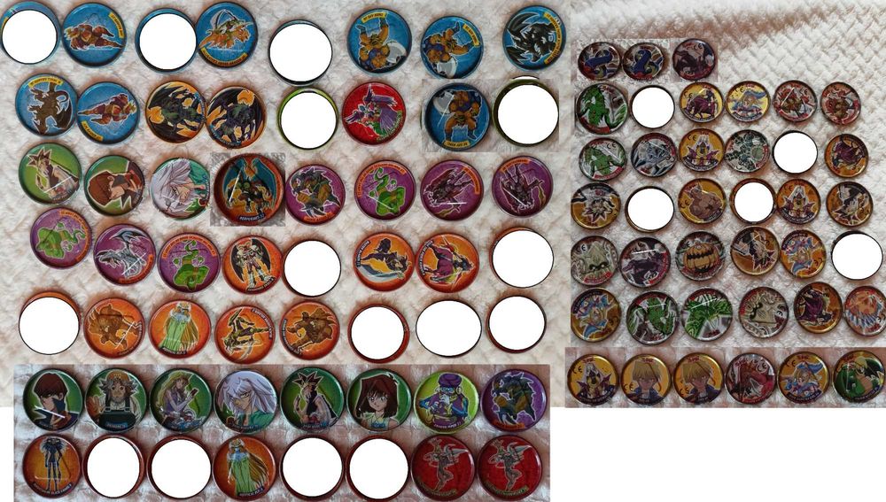 Żetony tazo yu-gi-oh dwie serie