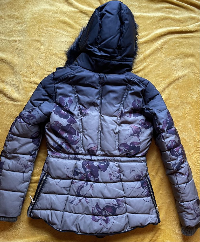 DESIGUAL ciepła zimowa kurtka zielona 36