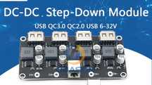 Модуль быстрой зарядки 4-порта USB QC3.0 PD.Понижающий преобразователь