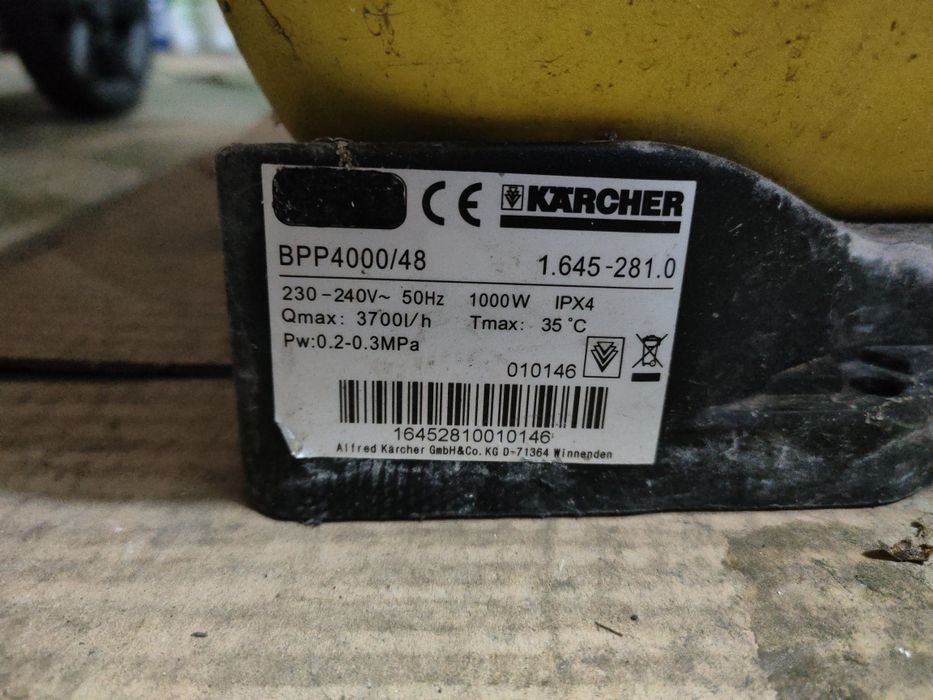Hydrofor Karcher BPP4000/48 - zatarta pompa