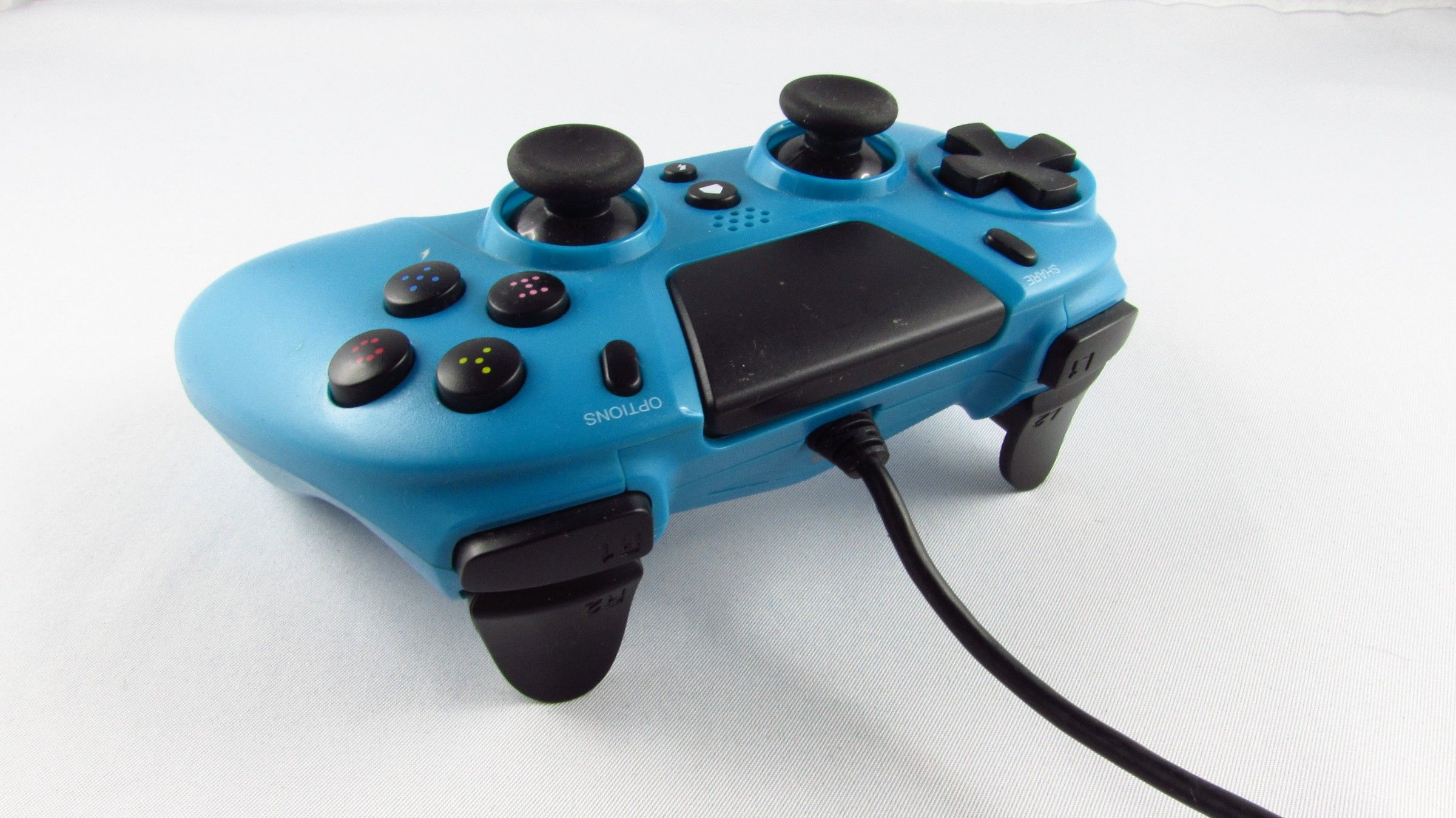 GIOTECK - VX-4 - Kontroler Pad Przewodowy PC PS4 Niebieski