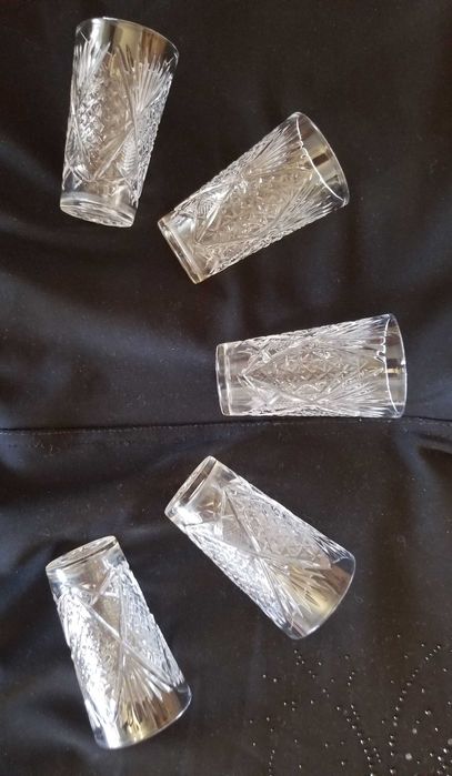 Чарки кришталь 150 мл лот (набір 5 шт.) висота 8,5 см