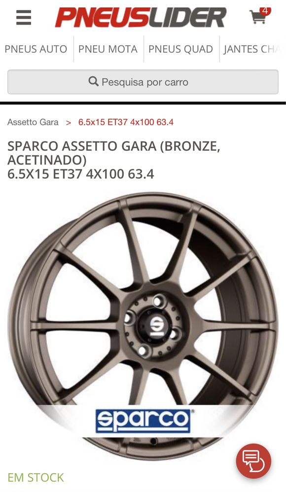 Jantes 16 com pneus novos