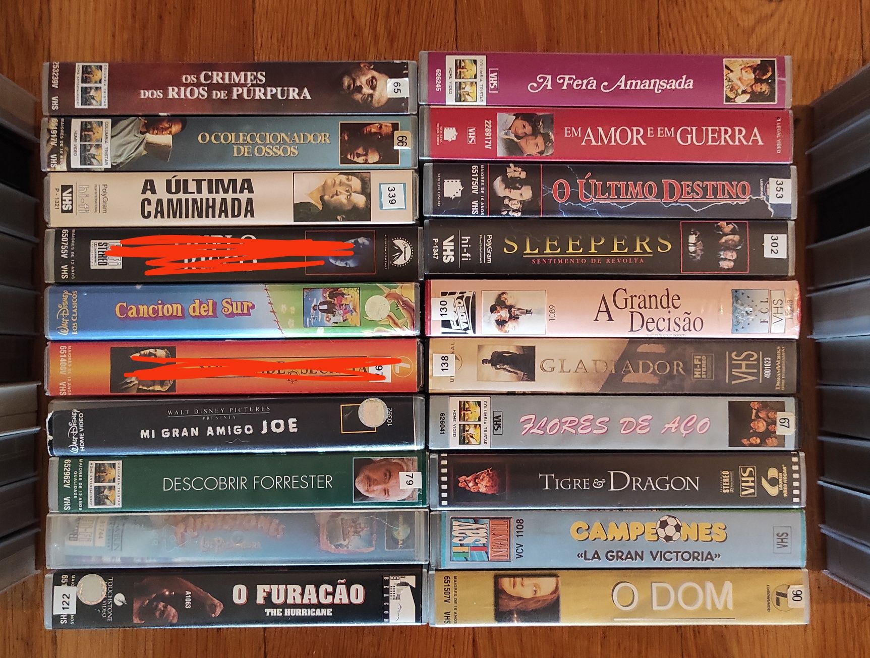 VHS vários para venda Lote 1