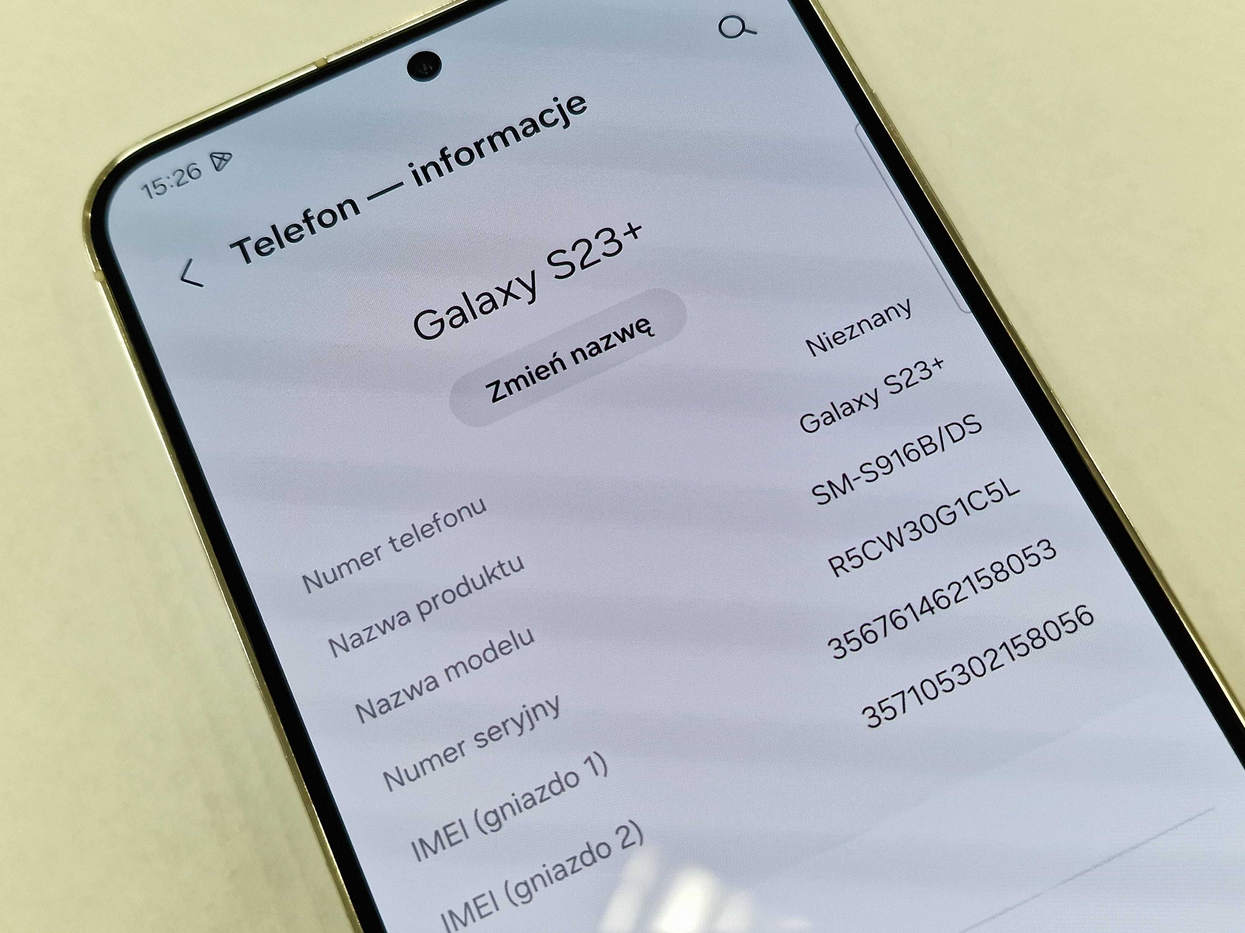 Samsung Galaxy S23+ Dual SIM/ 8GB/ 512GB/ Cream/ Grade A- + ładowarka