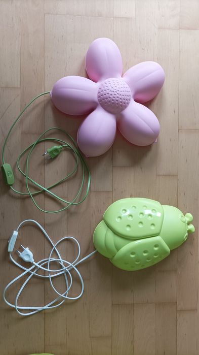 Lampki Ikea kwiat i biedronka