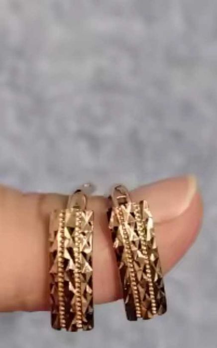 Серьги и кольцо 585п родій