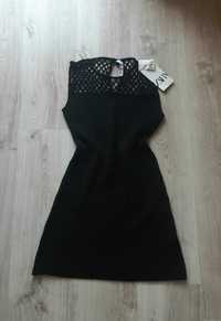 Śliczna czarna sukienka ZARA S na sprzedaż