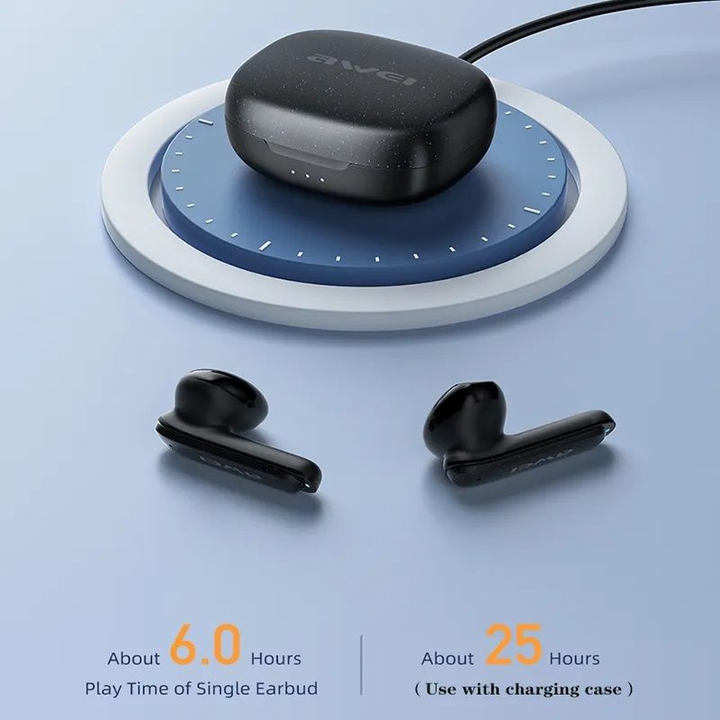 Навушники Awei T66  Bluetooth 5.3 IPX6 подвійний мікрофон ENC  шумодав