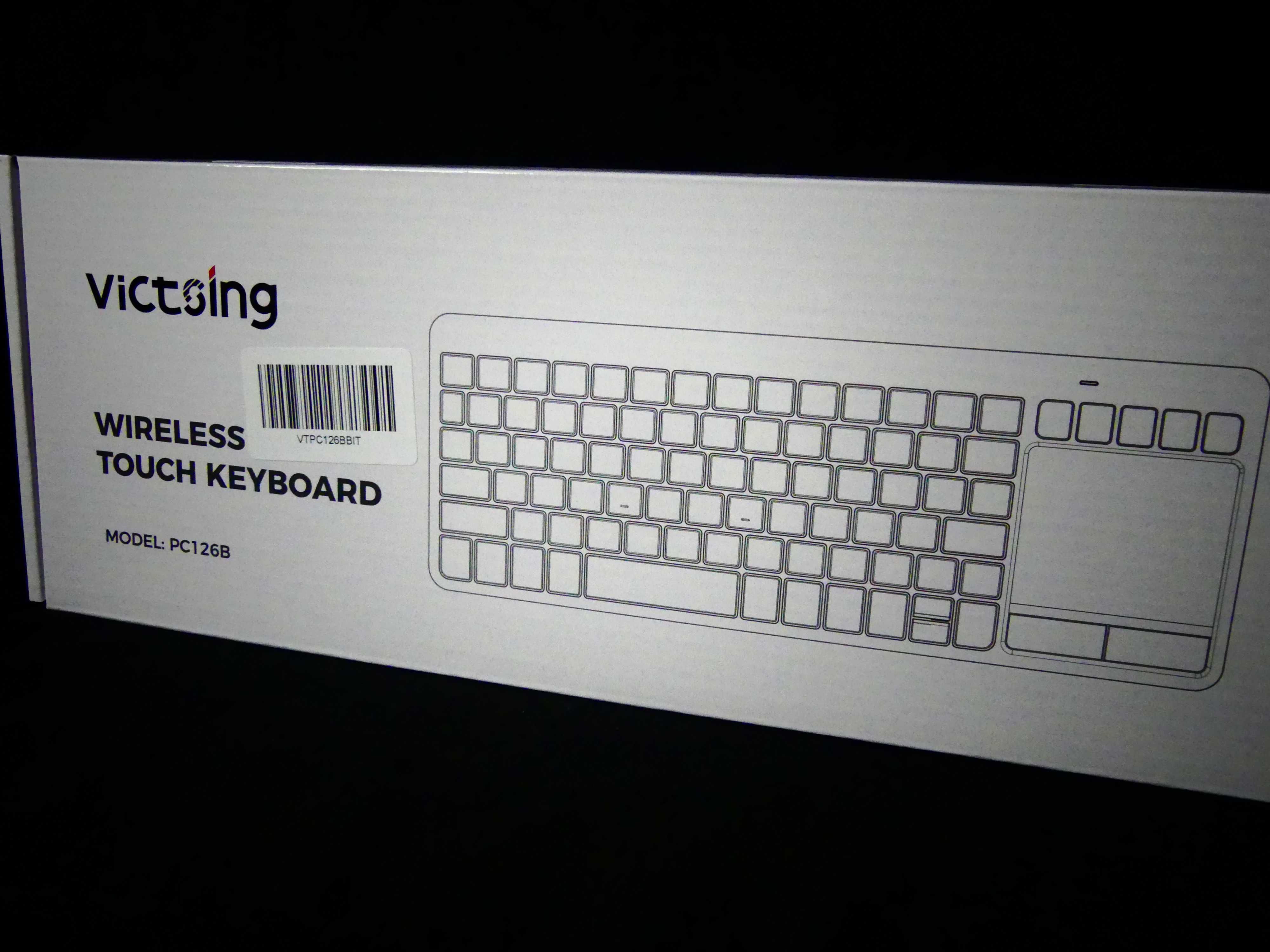 Klawiatura bezprzewodowa touchpad  Victsing black PC 126B