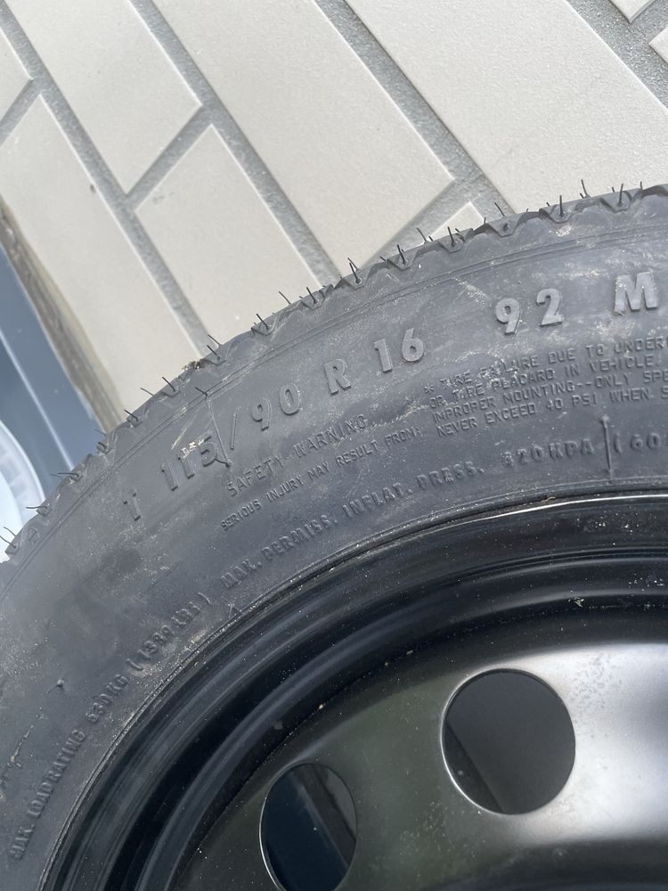 Kolo dojazdowe continental, r16, rozstaw śrub 5x120